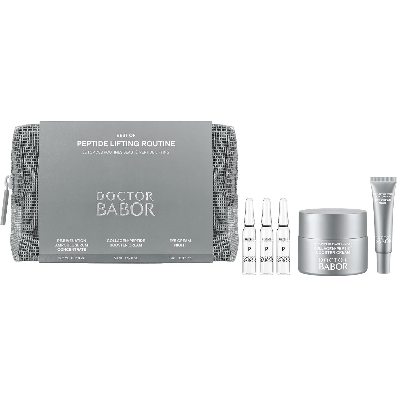 BABOR DOCTOR Peptide Lifting Routine, Skincare Set for Mature Skin, Anti-Aging, Anti-Wrinkles, with Ampoule, Eye Cream & Face Cream, 3 Pieces