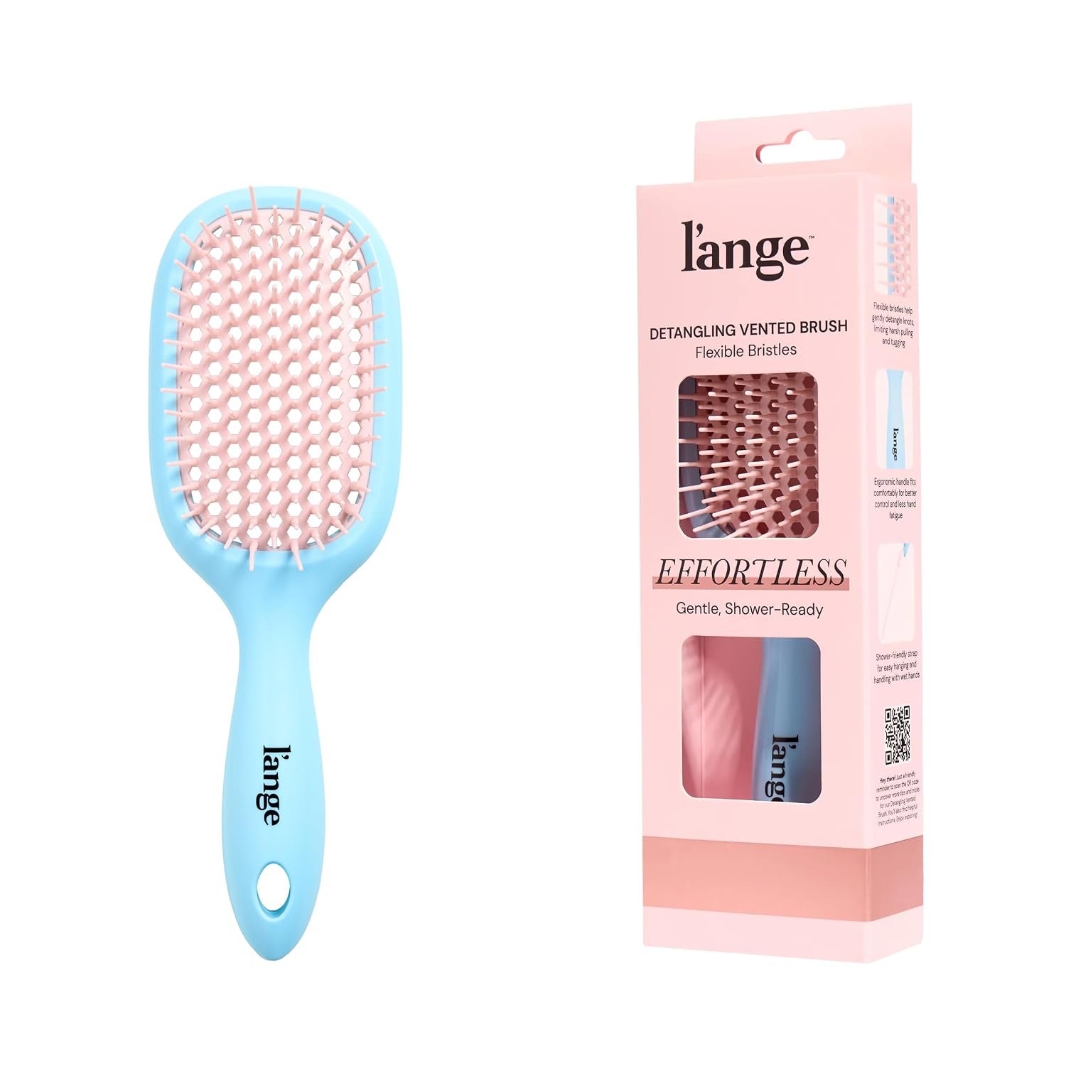 L'ANGE HAIR Detangling Vented Brush, Blue