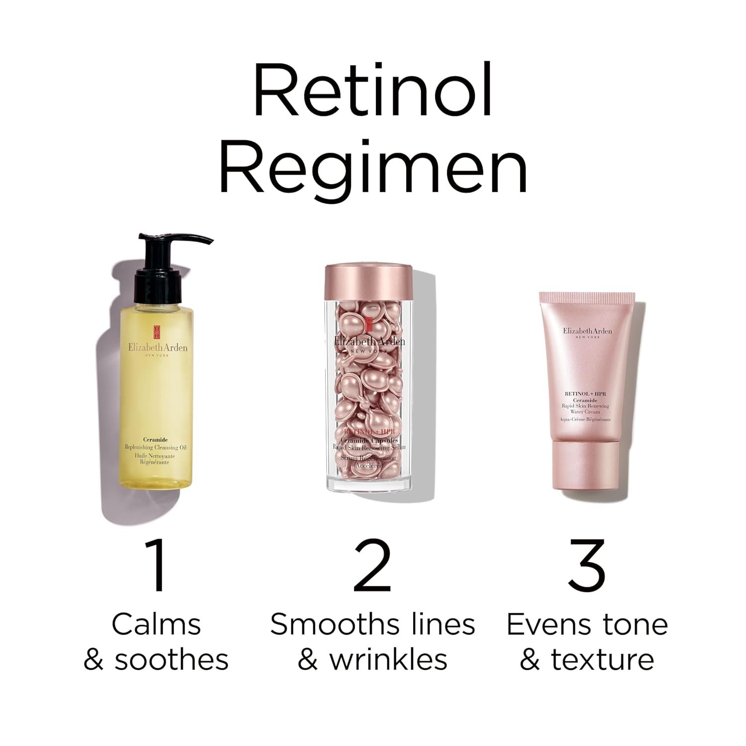 Elizabeth Arden Retinol + HPR Ceramide Rapid Skin Renewing Anti-Aging Face Serum Capsules, Fine Lines & Wrinkles Treatment with Peptides, Vitamin E, & Niacinamide - Image 8