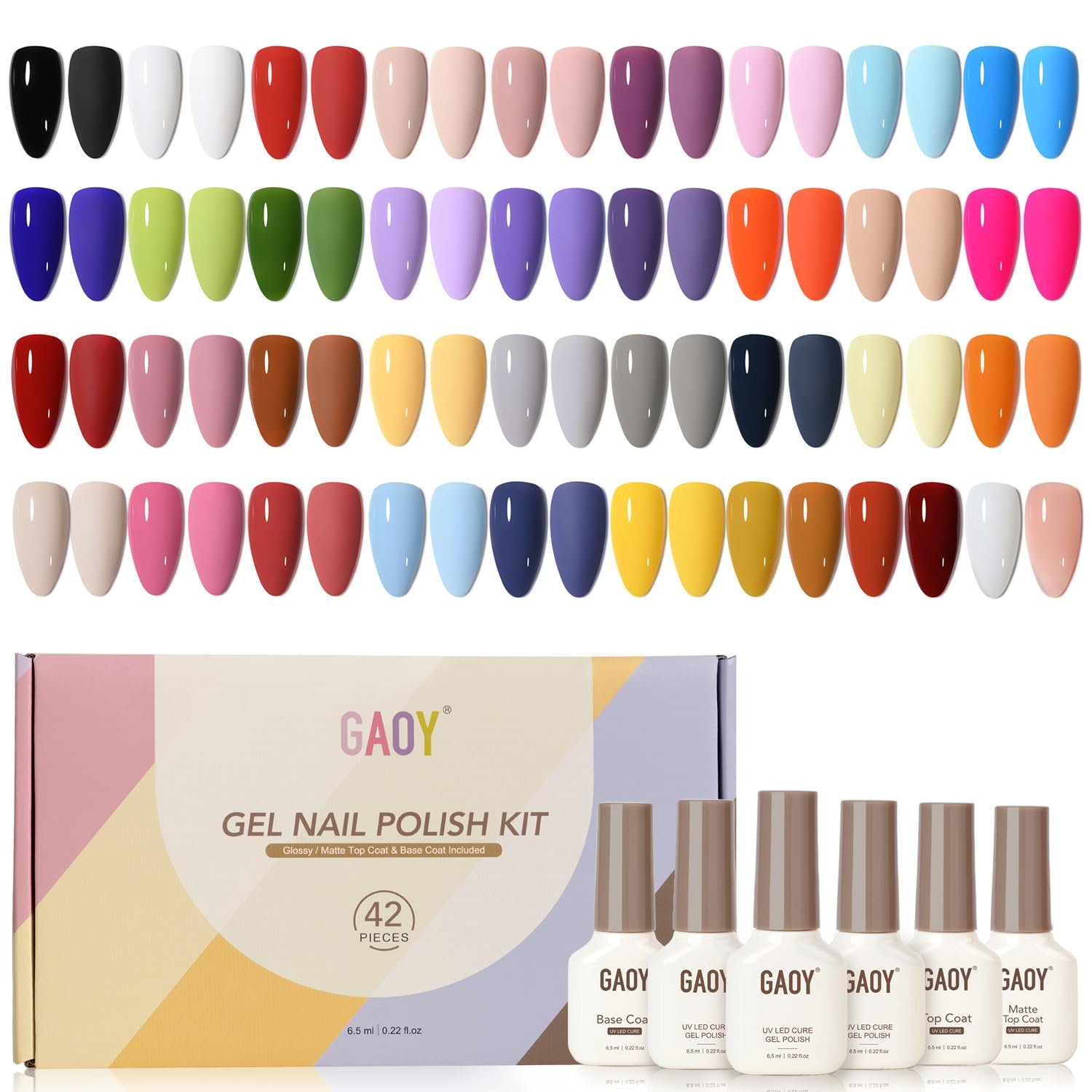GAOY 42 Pcs Gel Nail Polish Set, 39...