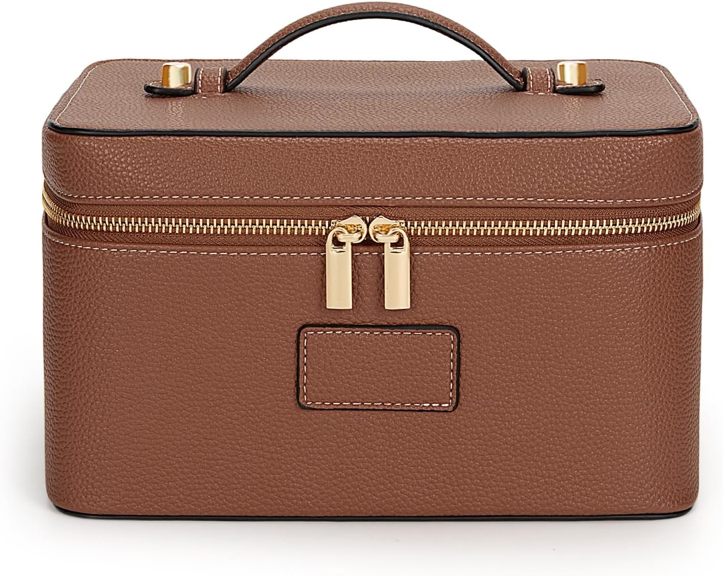 HiTotes Makeup Bag Large Vanity Case for Women Travel Cosmetic Bag Makeup Case Organizer Leather Travel Toiletry Bag