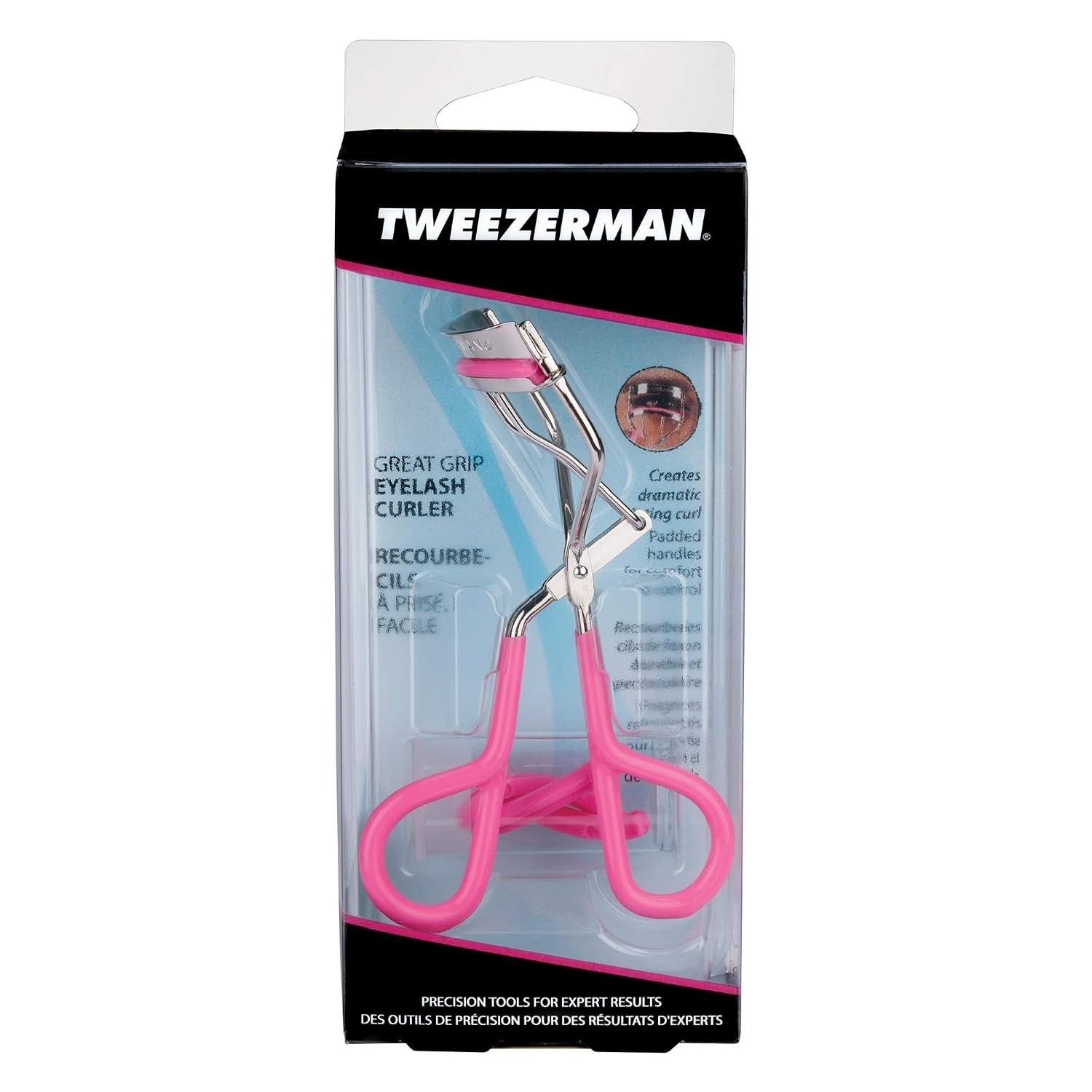 Tweezerman Comfort Grip Eyelash Curler for All Eye Shapes Neon Pink - Image 6