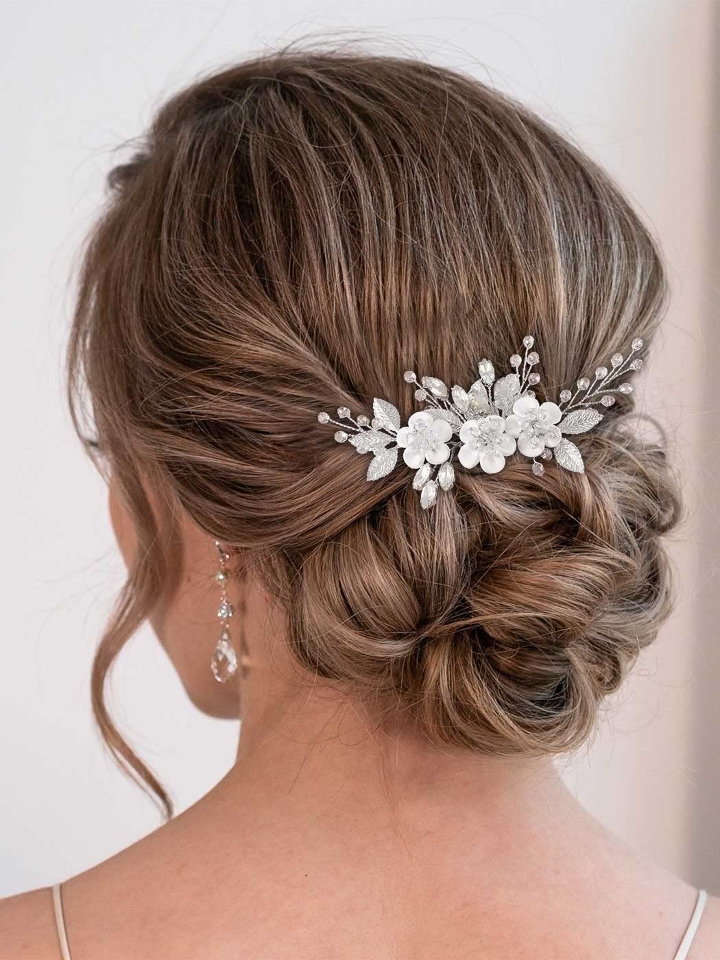 Catery Flower Bridal Hair Comb Wedd...