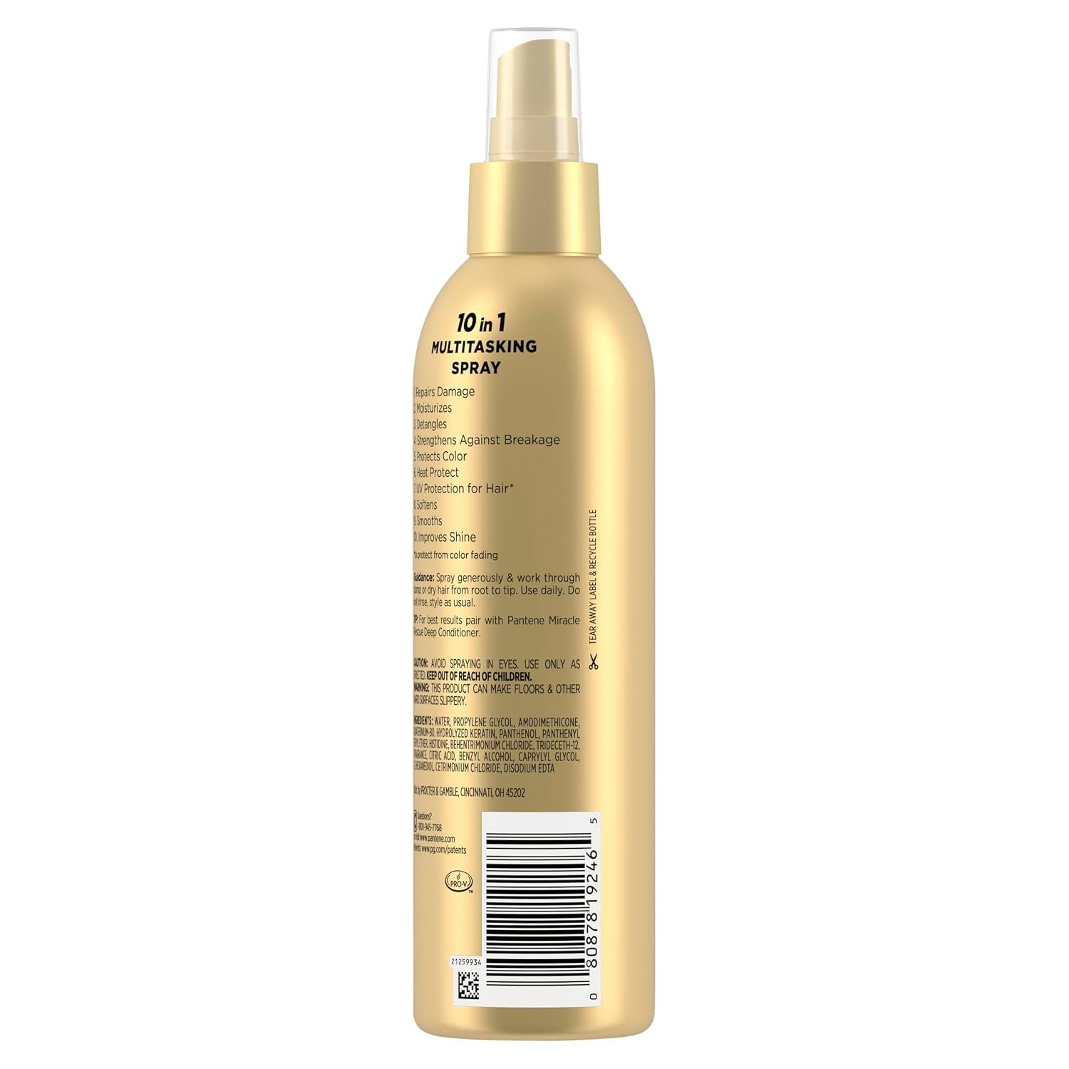 Pantene Miracle Rescue 10-in-1 Multitasking Spray, Heat Protection, 5.7 oz - Image 8