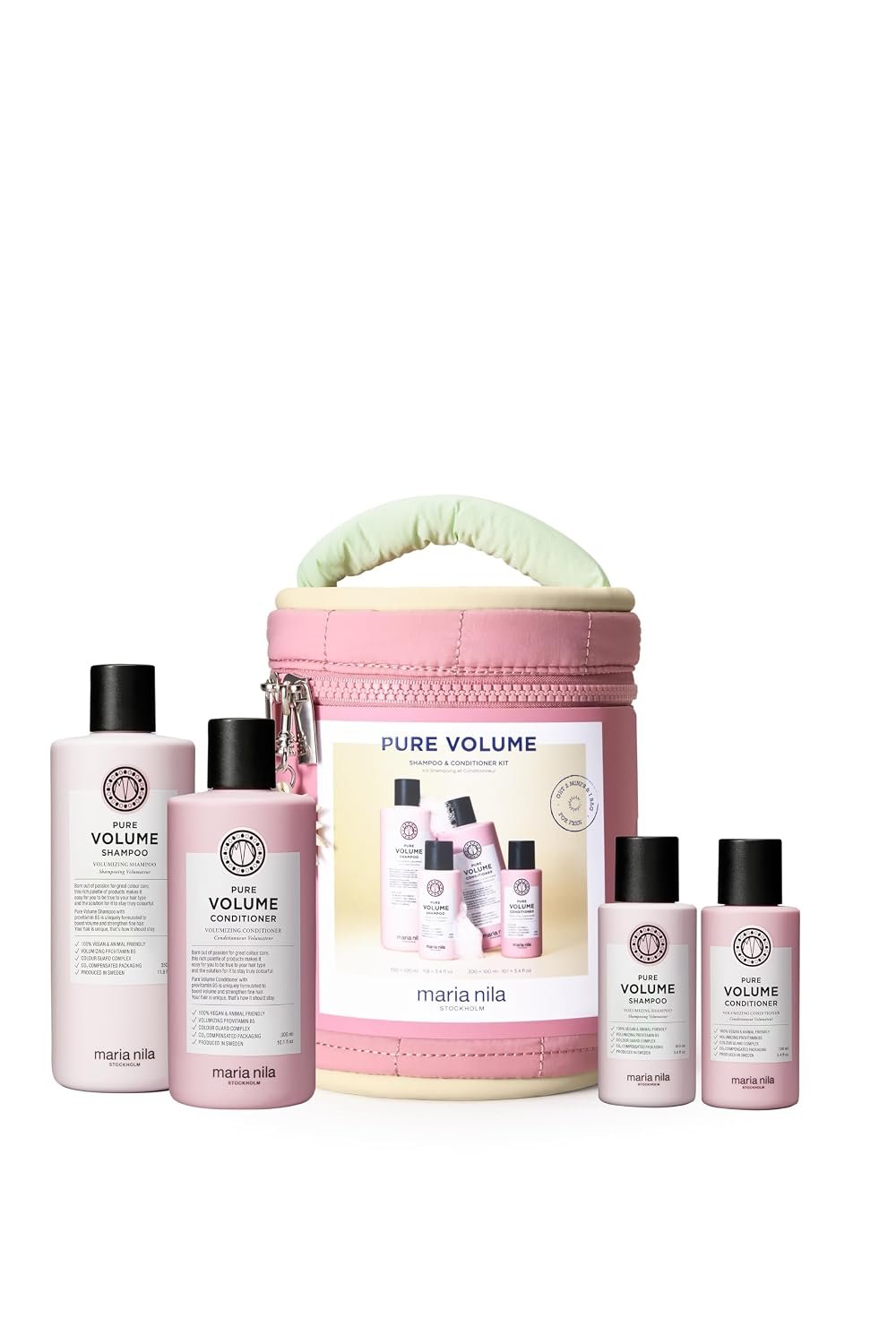 Maria Nila Pure Volume Beauty Bag, Adds Volume & Fullness to Fine Hair