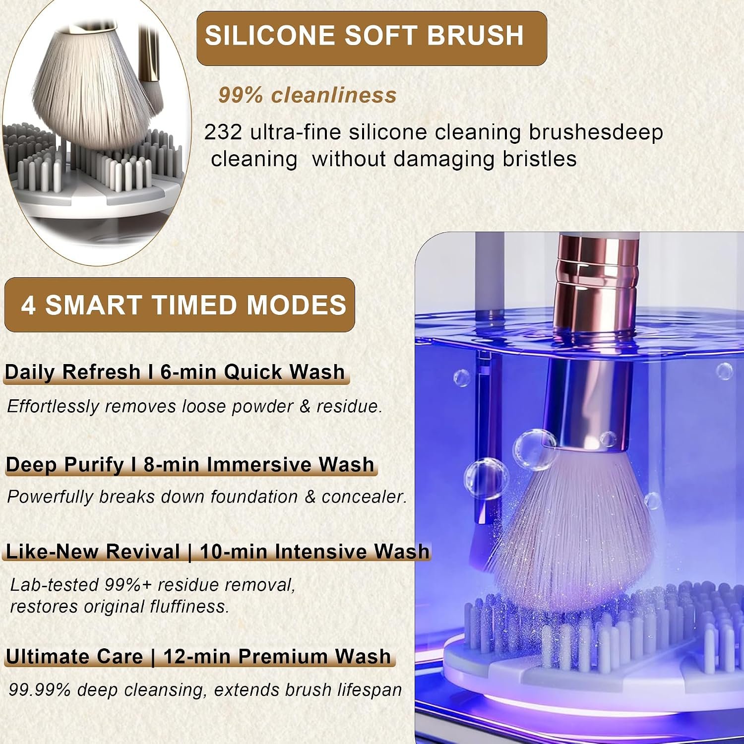 5-in-1 Electric Makeup Brush Cleaner & Dryer Machine for All Size Brushes - Image 3