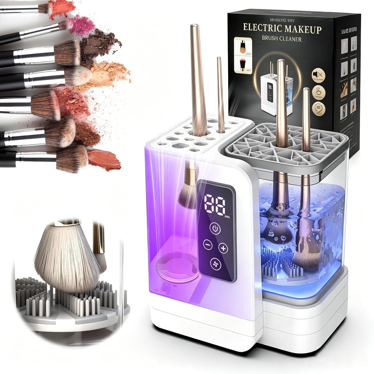 5-in-1 Electric Makeup Brush Cleane...