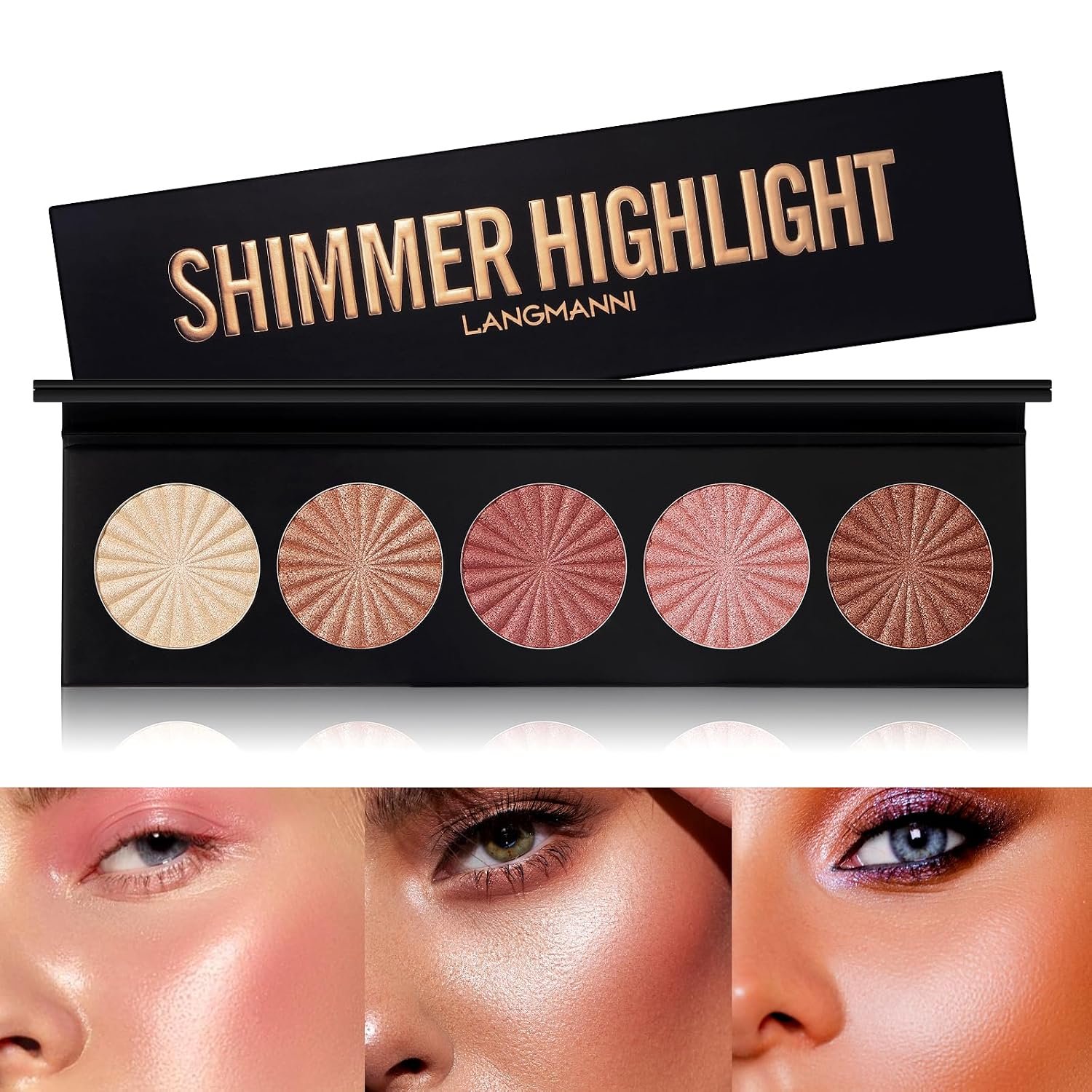 LANGMANNI 5 Color Face Highlighter ...