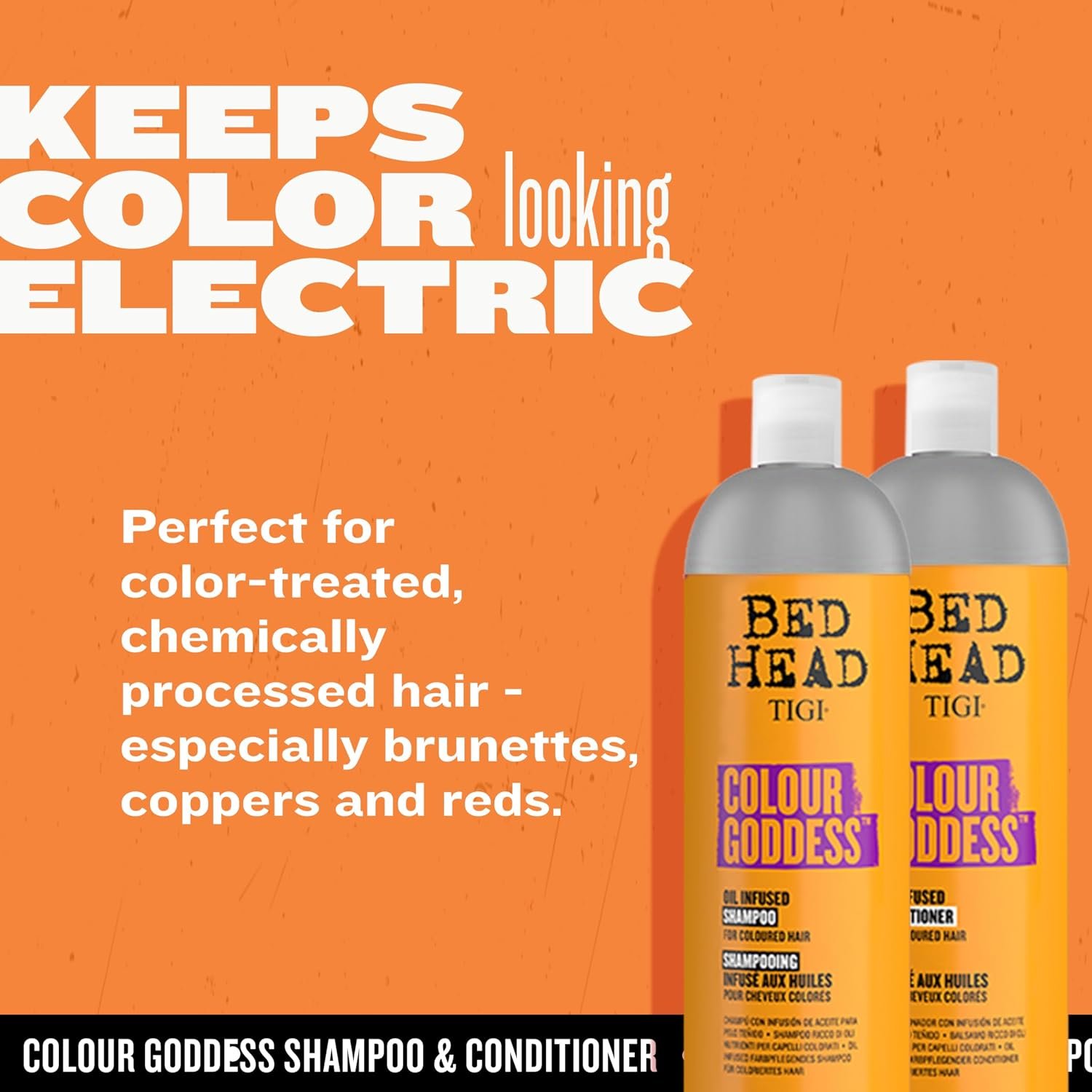 TIGI Bed Head Moisturizing Shampoo and Conditioner Set for dyed hair, Colour Goddess with Sweet Almond & Coconut Oils, 25.36 fl oz, 2 Pack - Image 4
