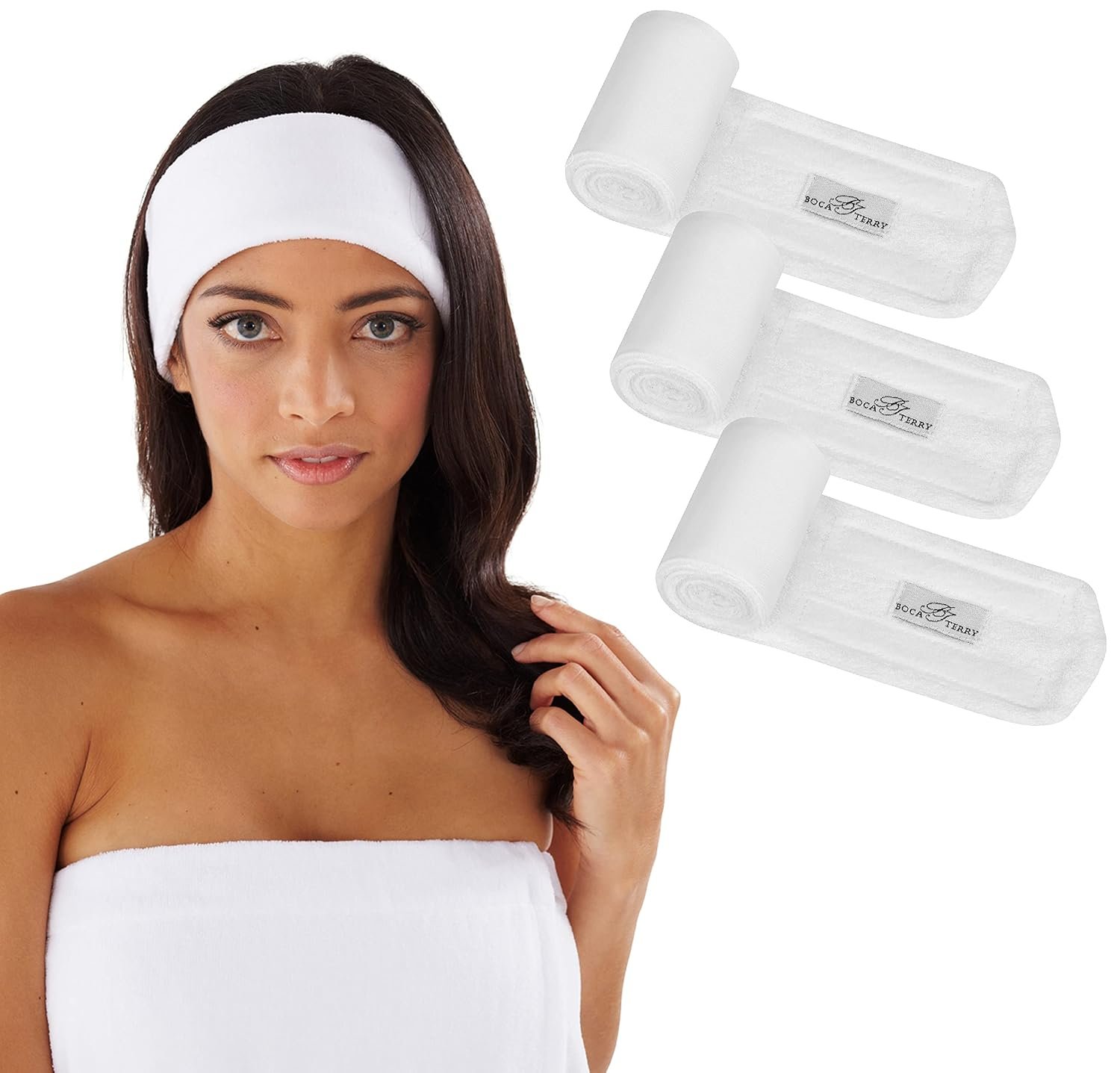 Boca Terry Makeup Headband, 100% Co...