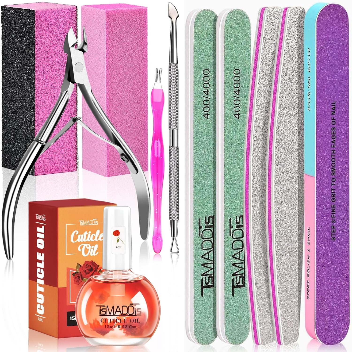 TsMADDTs Manicure Tools Kit Nail Ca...