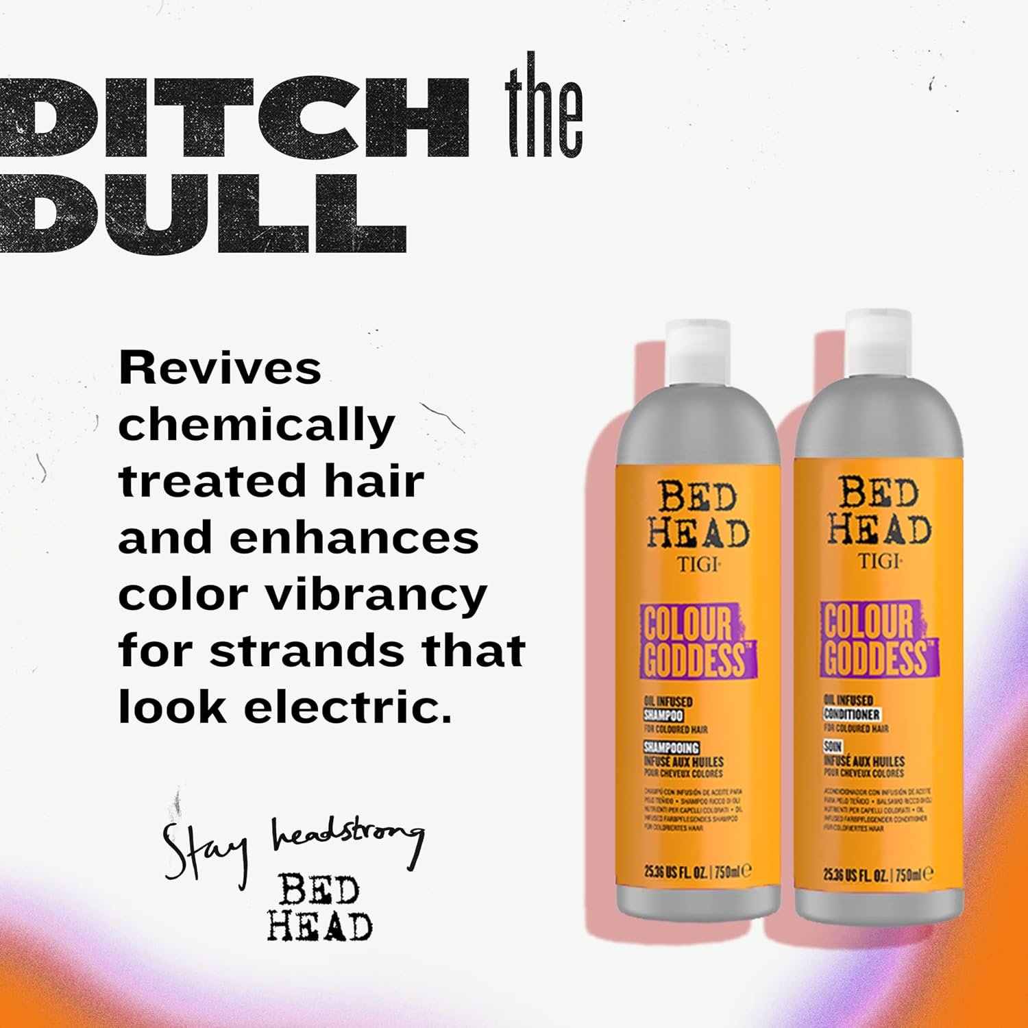 TIGI Bed Head Moisturizing Shampoo and Conditioner Set for dyed hair, Colour Goddess with Sweet Almond & Coconut Oils, 25.36 fl oz, 2 Pack - Image 3
