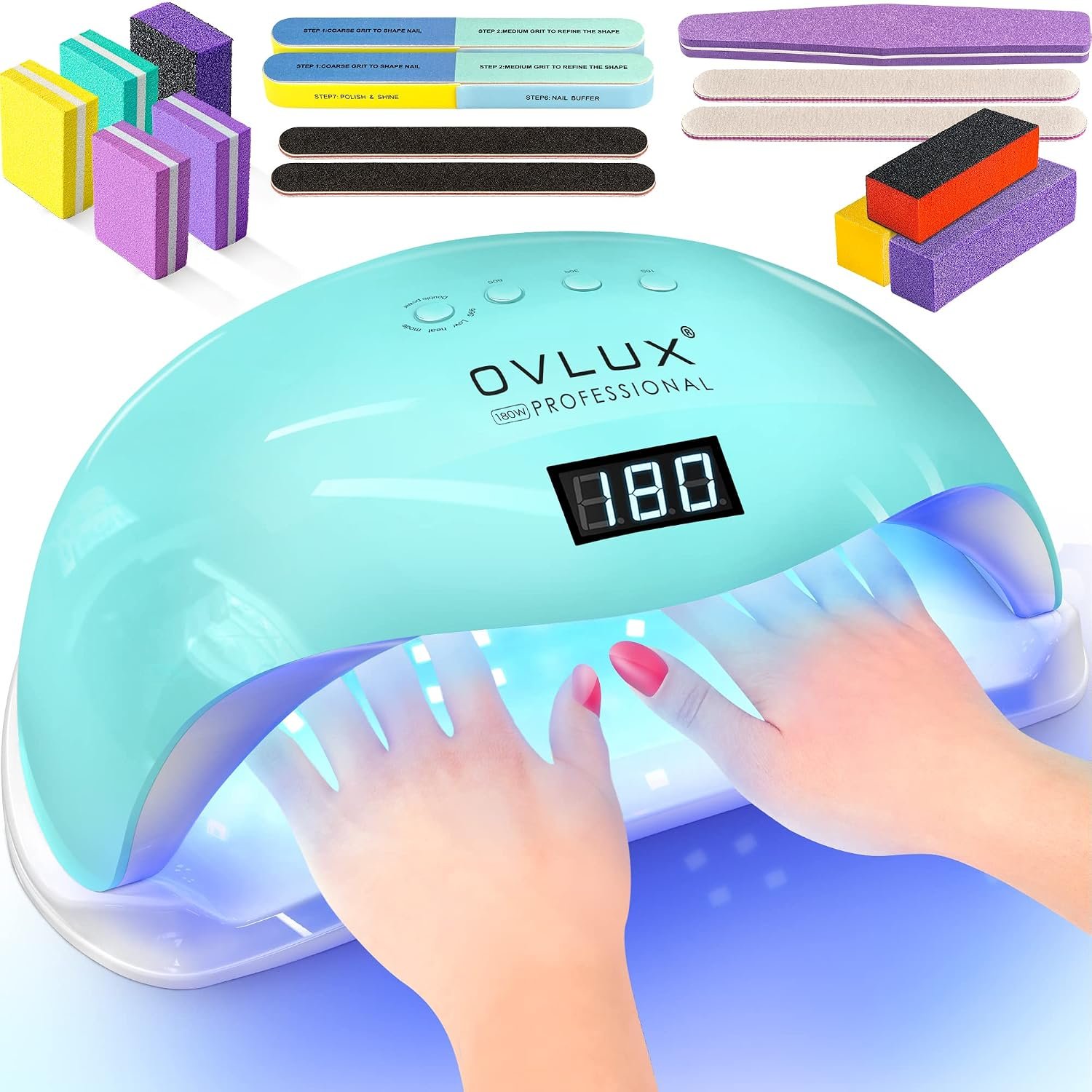 OVLUX 180W UV LED Nail Lamp –...