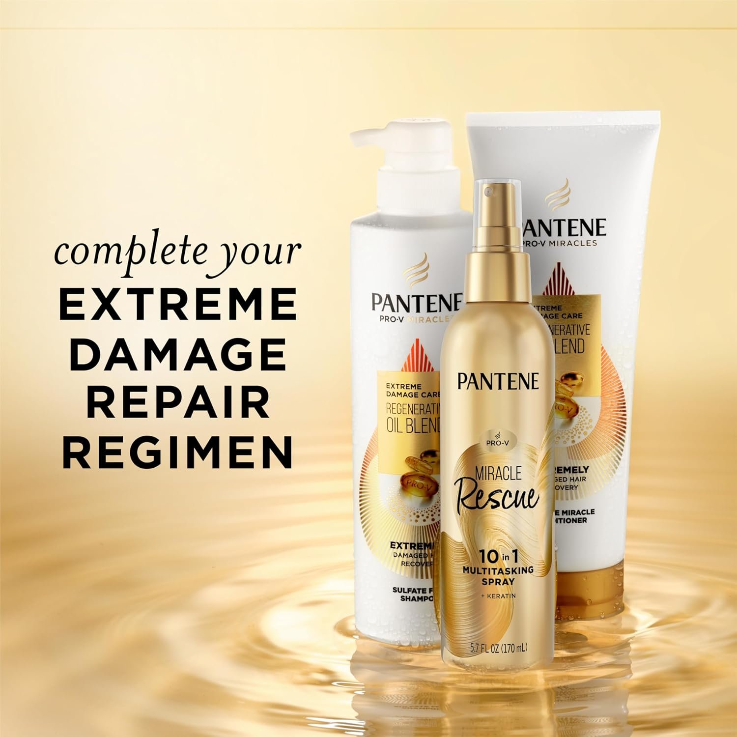 Pantene Miracle Rescue 10-in-1 Multitasking Spray, Heat Protection, 5.7 oz - Image 7