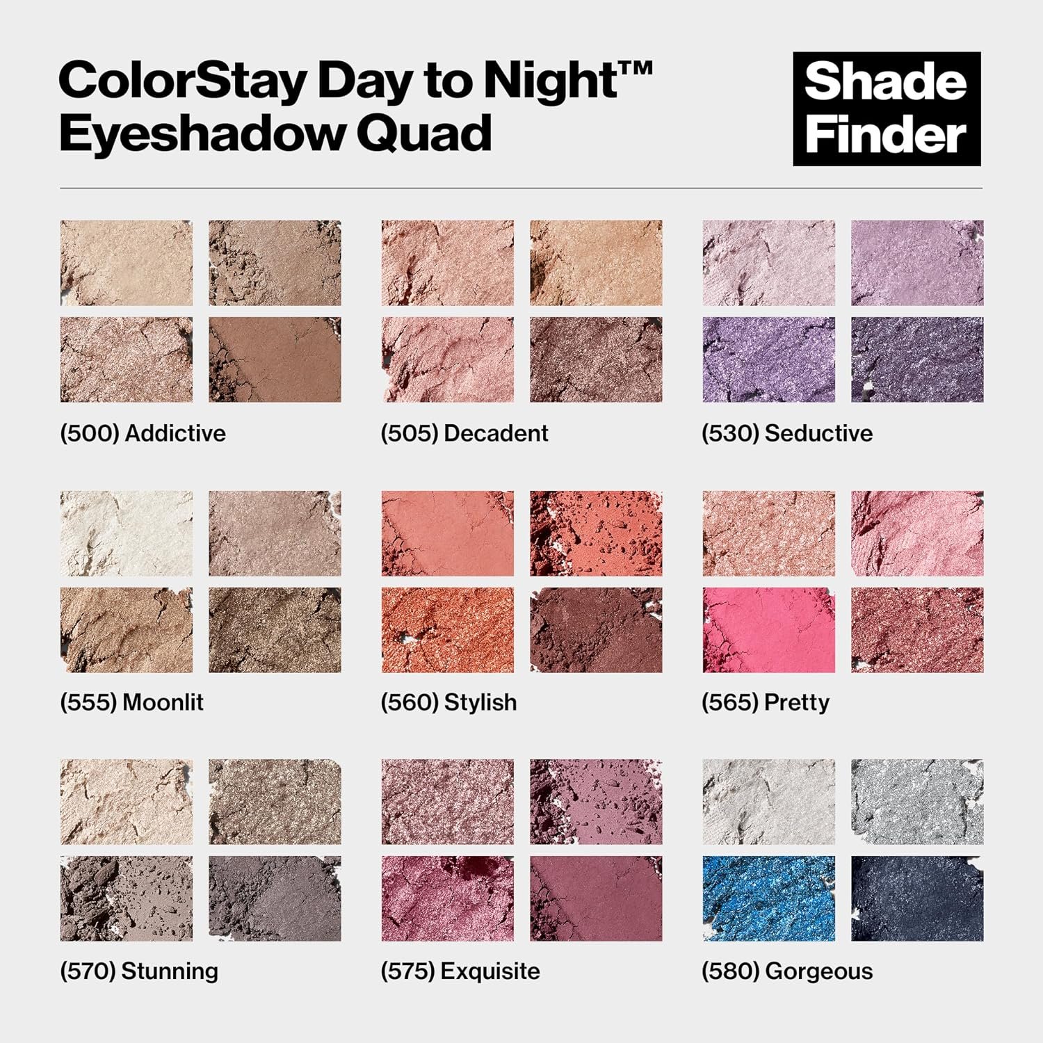 Revlon ColorStay Day to Night Eyeshadow Quad, 500 Addictive, 0.16 oz - Image 7