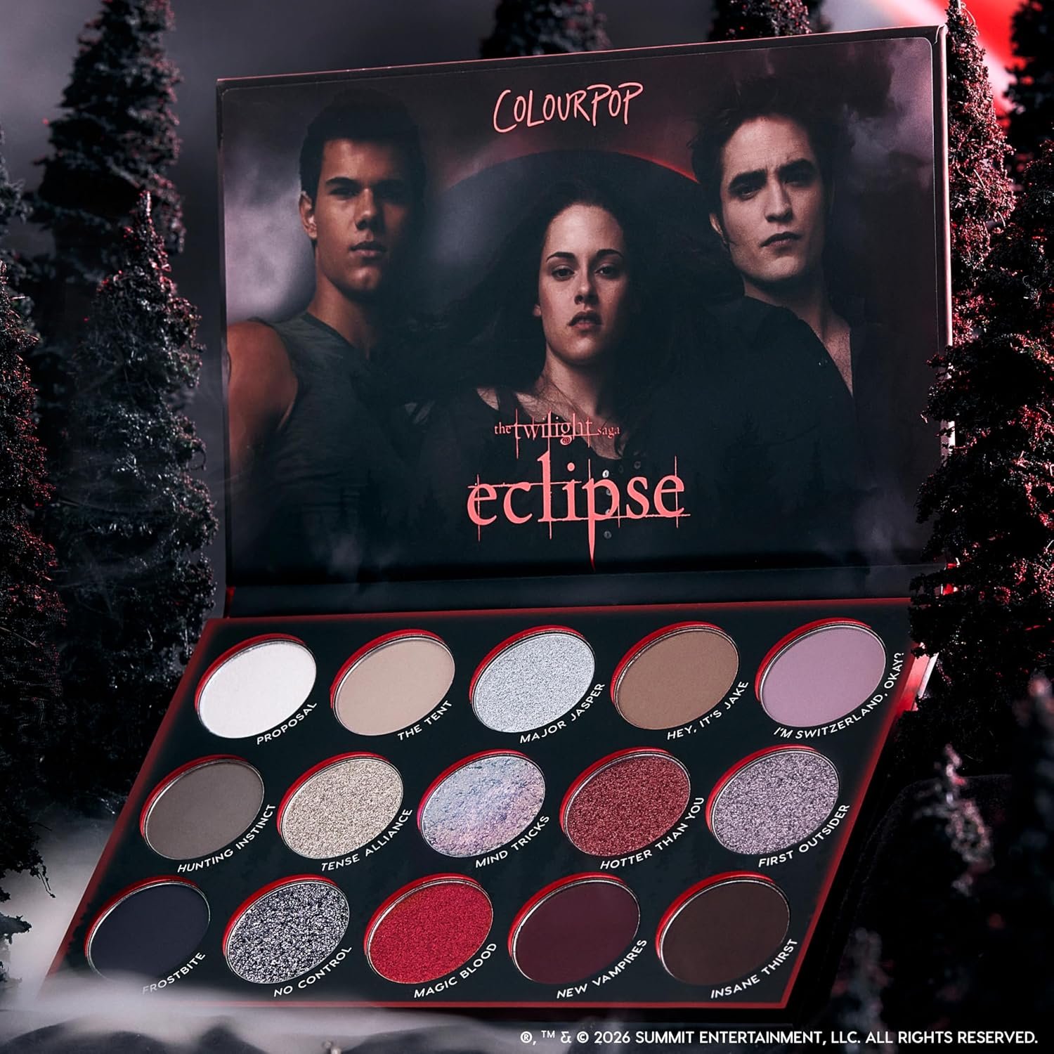 ColourPop x The Twilight Saga Eclipse Eyeshadow Palette - Limited Edition 15-Shade Matte, Metallic & Glitter Eyeshadow Palette - High-Pigment Eye Makeup with a Long-Wearing Formula (0.63 oz) - Image 7