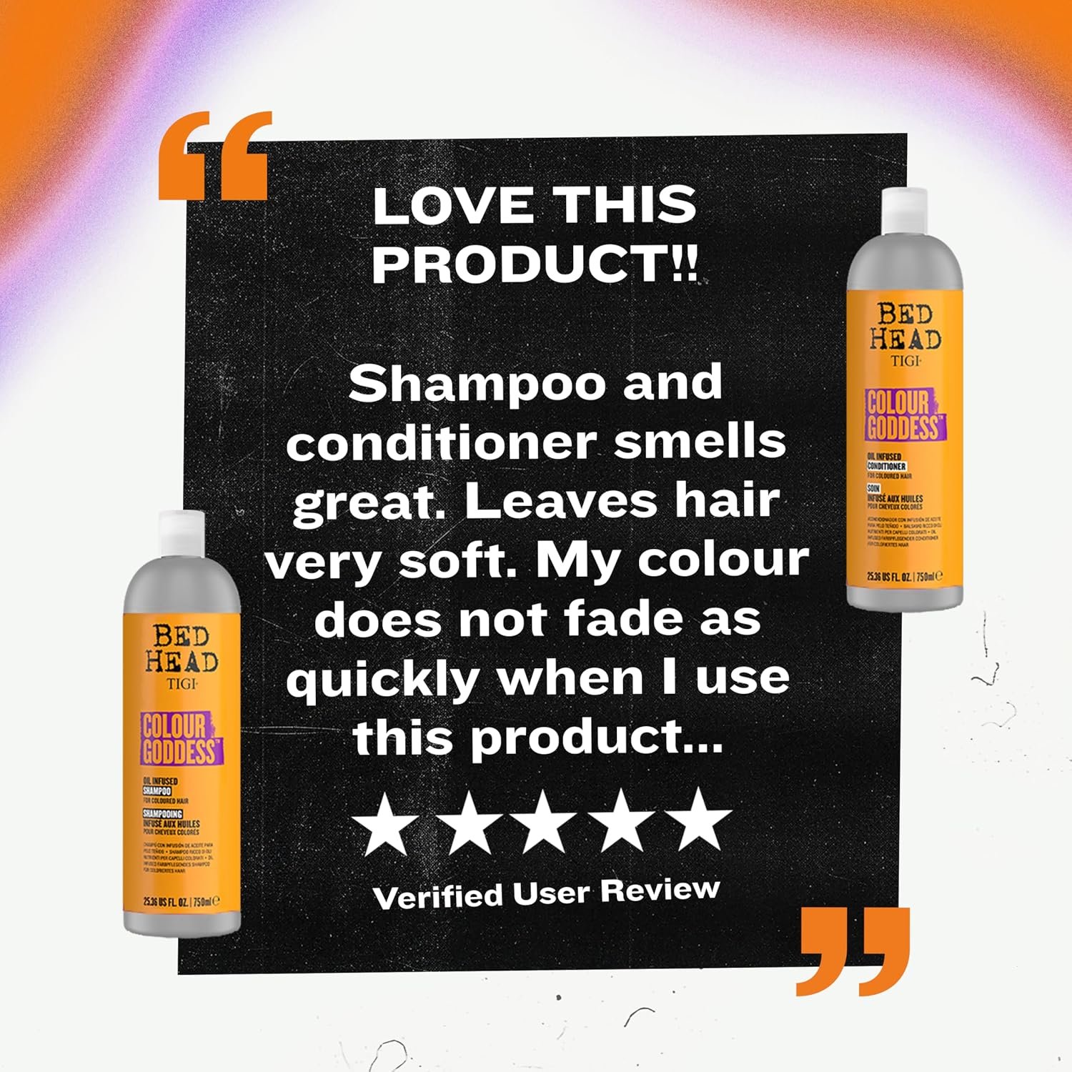 TIGI Bed Head Moisturizing Shampoo and Conditioner Set for dyed hair, Colour Goddess with Sweet Almond & Coconut Oils, 25.36 fl oz, 2 Pack - Image 8