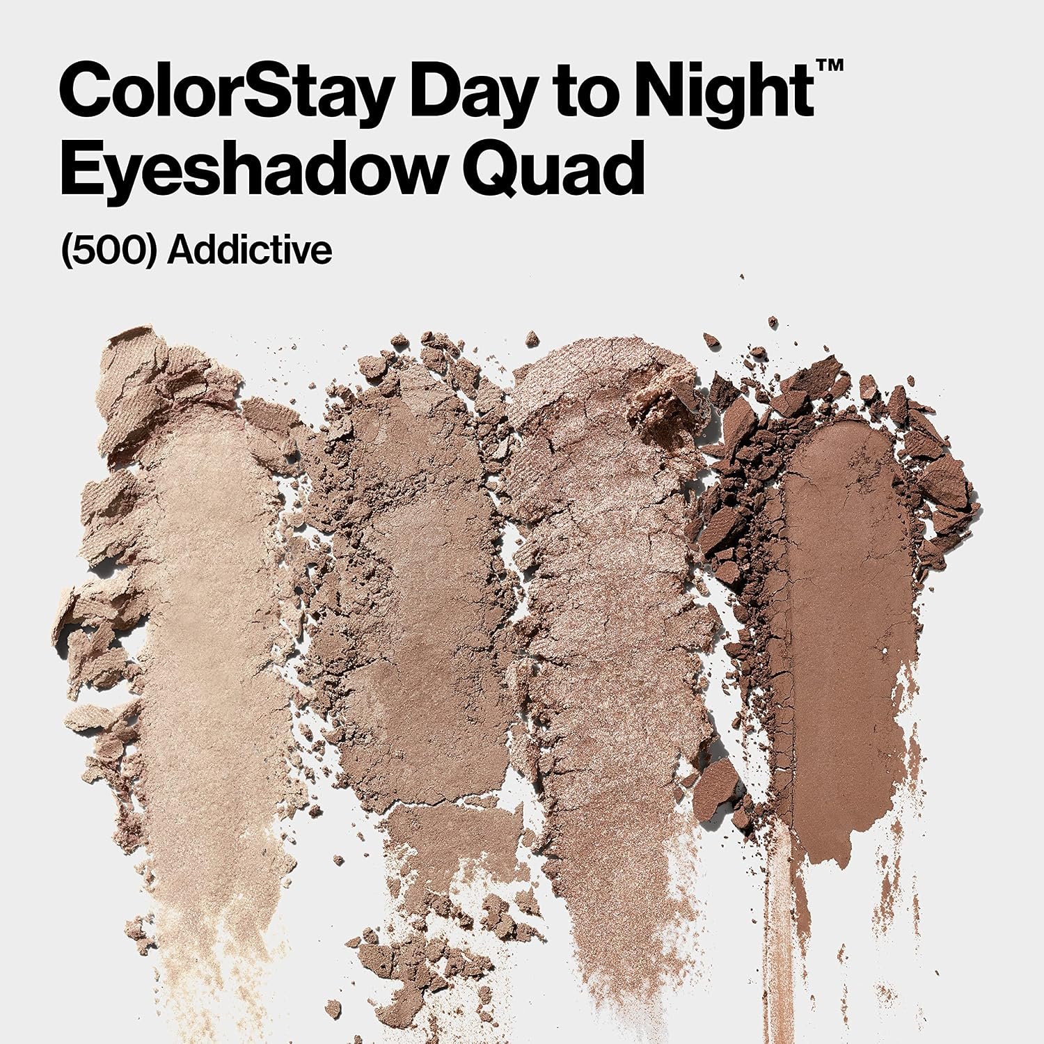 Revlon ColorStay Day to Night Eyeshadow Quad, 500 Addictive, 0.16 oz - Image 2