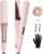 Wavytalk Steam Hair Straightener Steam Sesh for Less Heat Damage, Flat Iron | Detachable Comb, Steam Nourishes, Speeds Straightening, Fights Humidity & Frizz, Nano Titanium 1.38” Plate, 5 Heat, Pink