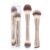 MAANGE Foundation Makeup Brushes, 2Pcs Double Ended Makeup Brush for Blending Liquid Powder Concealer Cream Blush Buffe (Gold)