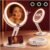 Travel Makeup Mirror with Lights, 1X/30X Double-Sided Magnifying Mirror