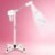 Professional Facial Steamer, Hot Mist Spray, Vaporizador Facial Steamer for Esthetician, Height Adjustable, SPA at Home, White