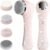 Facial Cleansing Brush, 2 in 1 Ｗaterproof IPx7 Facial Spin Scrubber Set with 4 Brush Heads, Rechargeable Exfoliating Face Brush Deep Cleansing, Gently Exfoliate and Remove Blackhead (Pink)