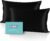 Gabire Mulberry Silk Pillow Cases Set of 2, Both Sides Real Silk Pillowcase for Hair and Skin Prevent Acne Pillowcase Organic Silk Pillowcase 2 Pack with Hidden Zipper, Black, Standard (20″×26″)