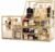 Tempered Glass Makeup Organizer with Gold Heart Shaped Metal Frame, Large Cosmetic Storage Drawer Cabinet, Dustproof Vanity Display Case for Lipstick Makeup Brush Skincare