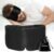 Silk Sleep Mask for Women Men, Mulberry Silk Eye Sleeping Mask & Blindfold with Adjustable Strap, Blackout Eye Cover for Sleep Travel Yoga Nap, Large Size, Black