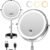 9″ Lighted Makeup Mirror with Light,30X Magnifying Height Adjustable Mirror | 5000mah Rechargeable Battery with Level Display Vanity Mirrors with 3 LED Lighting Dimmable for desk Women Gift