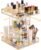 Wesiti 4-Tier 360° Rotating Glass Makeup Organizer with Gold Metal Frame, Spinning Vanity Countertop Organizer, 9 Compartments Cosmetic Storage for Perfume Skincare Lipstick, Bathroom Dresser Dorm
