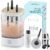 Electric Makeup Brush Cleaner – 12000 RPM Makeup Brush Cleaning Machine, IP65 Waterproof Automatic Makeup Brush Cleaner with Cleaning Solution, for Makeup Sponges and Brushes-White