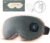 Ezona Heated Eye Mask, Cotton Cordless Warm Eye Compress Mask for Dry Eyes | Dry Eye Mask for Blepharitis & Sinus Migraine, Temperature & Timer Control for Travel, 10W Charger, Washable Cover, Gray
