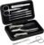 Leipple 9 in 1 Professional Manicure Kit with Magnetic Leather Case,Black | Premium Stainless Steel Manicure Set,Portable Nail Clipper Set Gift for Men & Women