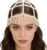 NAISKA 1920s Mesh Pearl Headpiece Cap Ivory White Pearls Tassel Head Chain 1920s Roaring Gatsby Pearls Headband Cap Prom Costume Party Hair Accessories Jewelry for Women and Girls