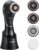 Facial Cleansing Brush, Electric Face Scrubber Rechargeable Exfoliator IPX-7 Waterproof Rotating Cleanser for Exfoliating, Massaging and Deep Cleansing for Women & Men with 4 Brush Heads Black | Rechargeable Exfoliator, Massaging and Deep Cleansing for Women & Men, 4 Brush Heads, Black