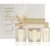 Luxury Aroma Gift Set | Peony Garden Scent – Reed Diffuser (200ml), Wood Wick Soy Candle (200g), Room Spray (50ml) | Includes Dried Flowers & 8 Reeds | Luxurious Fragrance for Home Décor | Great Gifts