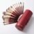 LUXE THEORY 15 Piece Luxury Makeup Brush Set with Holder, Professional Face & Eye Makeup Brushes, Wooden Handles, Ultra Dense Soft Synthetic Bristles, Burgundy & Gold