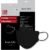[10 PCS] 25% LARGER KF94 Face Mask – X-LARGE BLACK – [Made in Korea] – In 5 PCS Reclosable Package – Breathable Premium Quality – [Package in English]