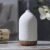 Gooamp 200ML Ceramic Essential Oil Diffuser for Home, Stone Diffuser | Ultrasonic Aromatherapy Diffuser & Air Humidifier for Bedroom, Office, Yoga, 7 LED Lights, Auto Shut-Off, 3 Timers,Wood Grain