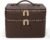 HiTotes Large Makeup Bag Duo Vanity Case for Women Leather Makeup Case Travel Toiletry Bag Portable Double Layer Cosmetic Bag