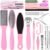 Professional Foot Care Kit, 30-Piece Pedicure Set with Foot File, Callus Shaver, Hard Skin Remover (Pink)
