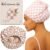 Kitsch Luxury Satin-Lined Flexi Shower Cap for Women – Terracotta Checker | Shower Caps for Women Reusable Waterproof – Non-slip, Comfortable Quick-dry Hair Shower Cap for All Hair Types