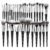LORYP Professional Makeup Brushes Set 32Pcs Matte Black Cosmetic Brush Kit for All Face & Eye of Soft Vegan Synthetic Hair for Artists & Enthusiasts