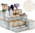 Youdepot Makeup Organizer Countertop – Tempered Glass Vanity Organizer for Cosmetics, Skincare, Hair Tools, Brushes, Perfume – Multipurpose Bathroom Counter Skincare Organizer | Vanity Organizer for Cosmetics, Skincare, Hair Tools, Brushes, Perfume, Multipurpose Bathroom Counter Skincare Organizer
