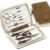 DEOU Premium Manicure Set 8 in 1, 420J2 Stainless Steel Pedicure Kit with Luxury Leather Case, Professional Grooming Tools for Travel & Home, (Brown)