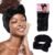 Red by Kiss Spa Headband for Washing Face Facial Makeup Bow Head Band Soft Plush Fleece Stretchy Head Wraps for Women Shower Bath Washing Face Mask (Black)