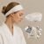 Luxury Organic Japanese Cotton Waffle Spa Headband for Women | Elastic Towel Headband for Makeup, Washing Face, Facial, Cosmetic & Skincare | Gift for Her Self-Care Beauty Routine (Shell White)