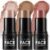 FOCALLURE 3 Pcs Cream Contour Sticks,Shades with Highlighter & Bronzer & Blush,Non-greasy Long-wear Face Contouring Pen,Easy to Sculpt the Face and Create a Lightweight Finishing Makeup,MEDIUM